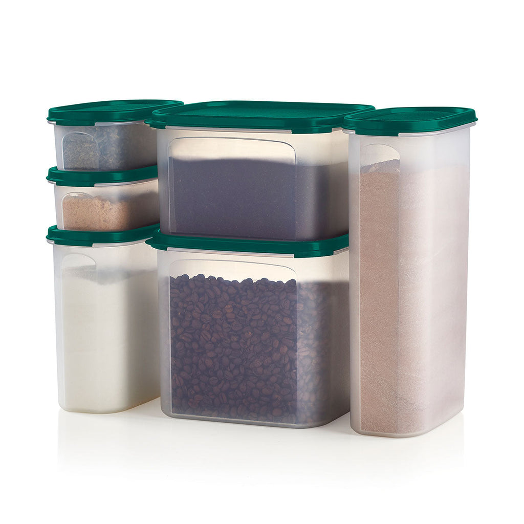 Tupperware® Modular Mates® Food Storage Containers | Stackable Pantry | 6-Piece Set with Lids