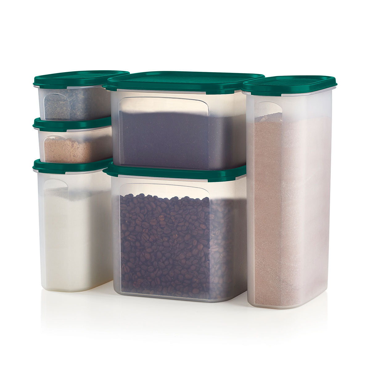 Tupperware® Modular Mates® Food Storage Containers | Stackable Pantry | 6-Piece Set with Lids