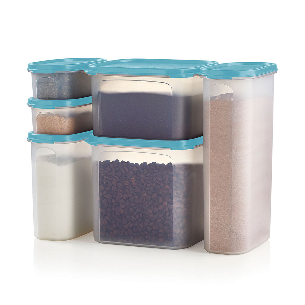 Tupperware® Modular Mates® Food Storage Containers | Stackable Pantry | 6-Piece Set with Lids
