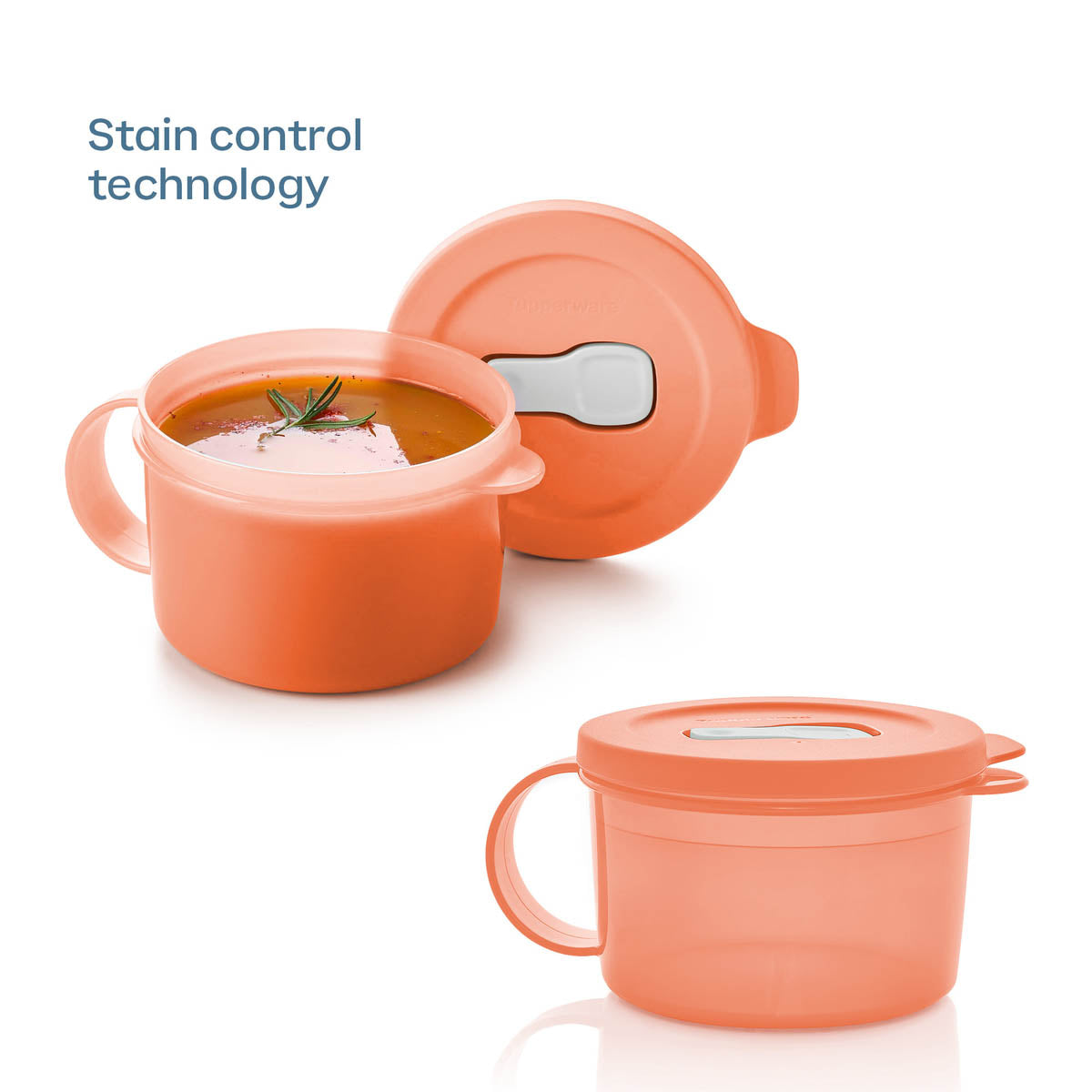 Tupperware CrystalWave® PLUS Microwave Soup Mug | Set of 2 | Leakproof Lunch Container