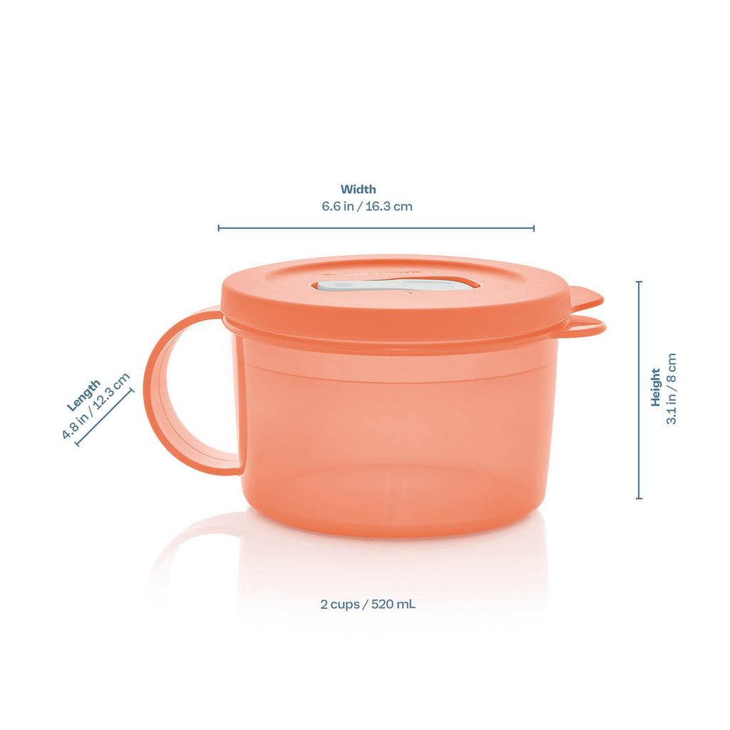 Tupperware CrystalWave® PLUS Microwave Soup Mug | Set of 2 | Leakproof Lunch Container