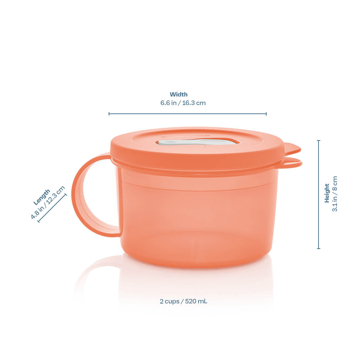 Tupperware CrystalWave® PLUS Microwave Soup Mug | Set of 2 | Leakproof Lunch Container