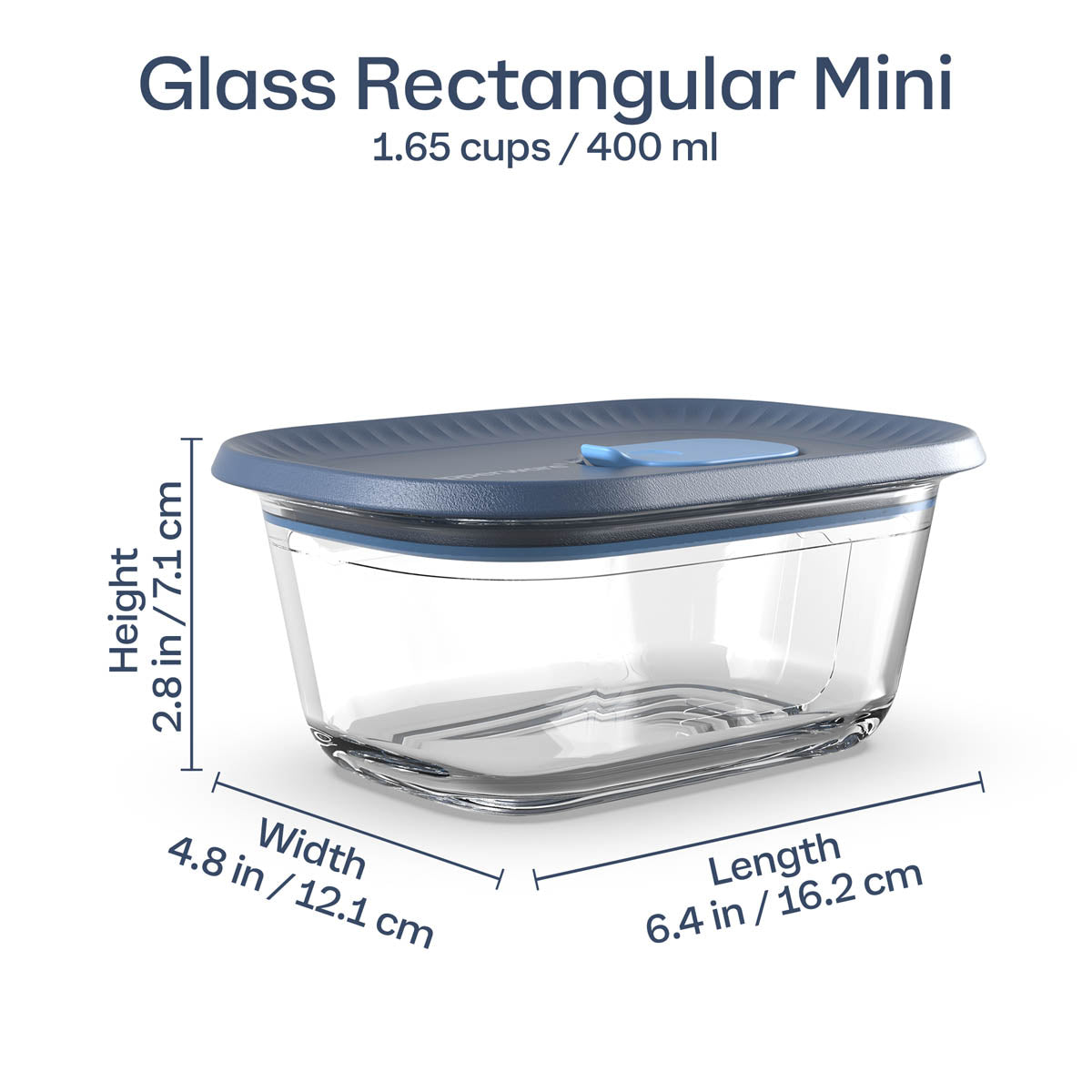 Tupperware Voila™ Glass Food Storage Container | Rectangular Mini