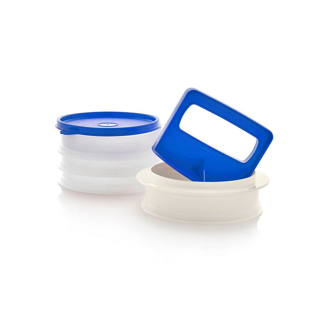 Tupperware® Hamburger Press &amp; Keepers Set | Large Patty Mold &amp; Storage