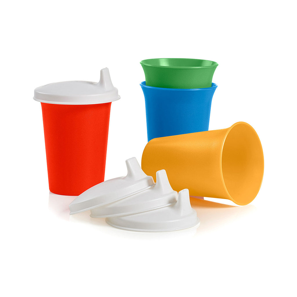 Tupperware® Bell Tumblers &amp; Sipper Seal® Set | 4 Toddler Sippy Cups with Lids