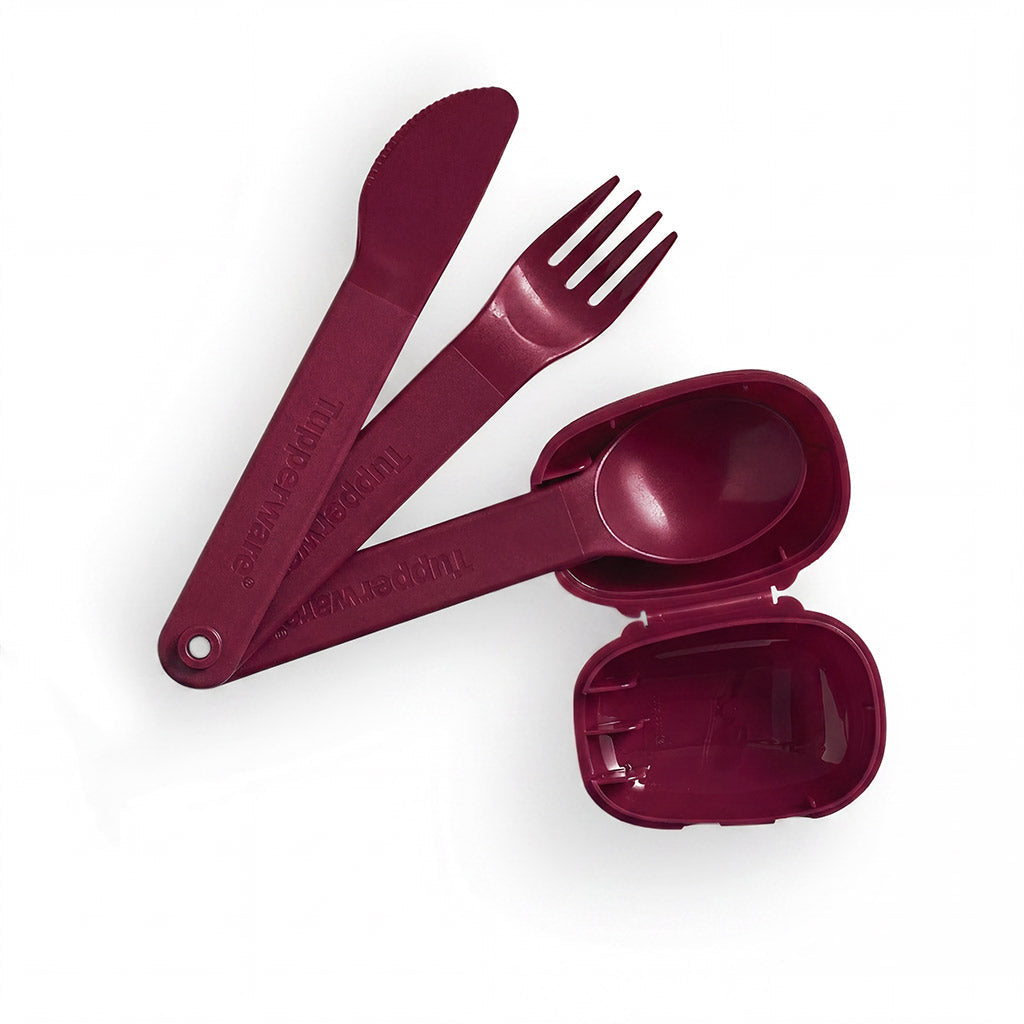 Tupperware® On The Go Cutlery | Reusable Travel Utensils | 4‑Piece Set