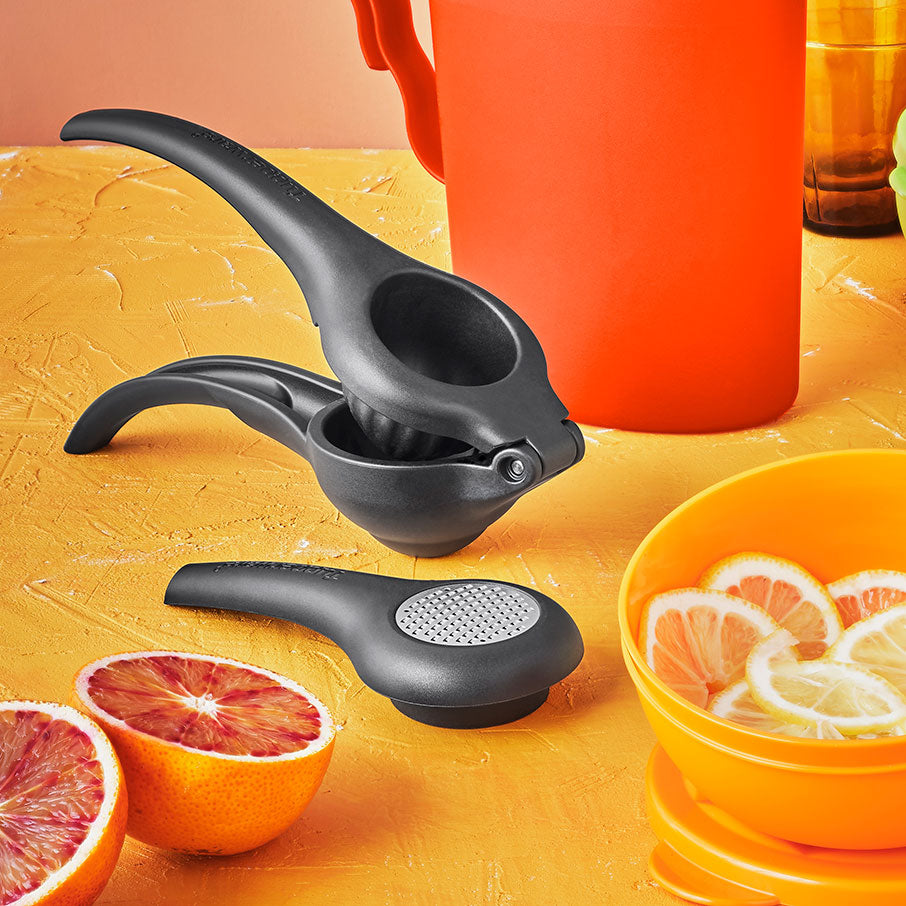 Tupperware® Zest ’N Press® Gadget | Hand-Held Citrus Squeezer &amp; Zester